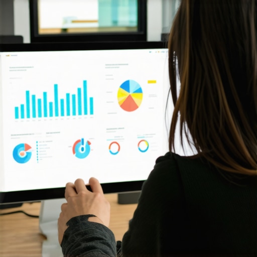 Person reviewing local SEO data and charts on a computer
