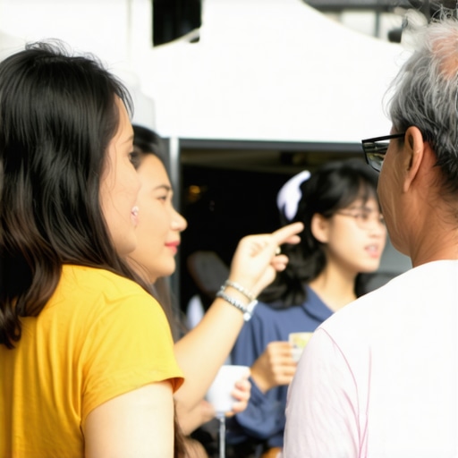 Local businesses participating in a community event to boost local SEO