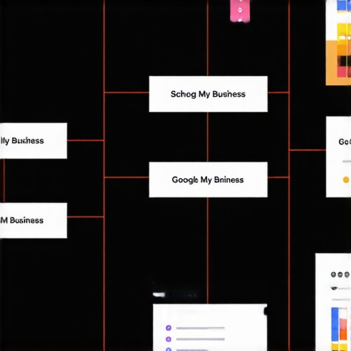 Diagram showing schema markup elements for local business SEO