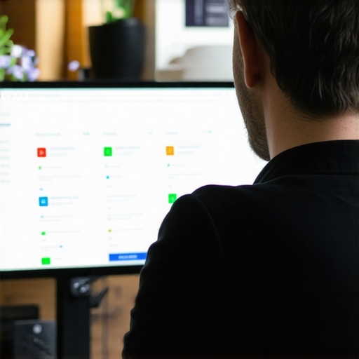 SEO consultant analyzing local search results on a computer