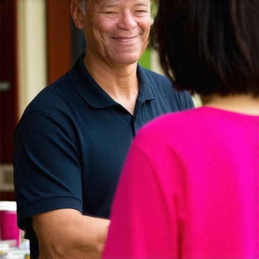 Local business owner participating in a community event to boost GMB visibility