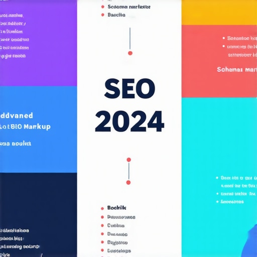 Infographic showing key local SEO tactics for 2024 including schema, backlinks, and behavioral signals.