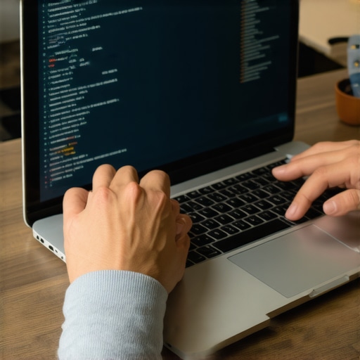 Person analyzing local SEO data on a laptop