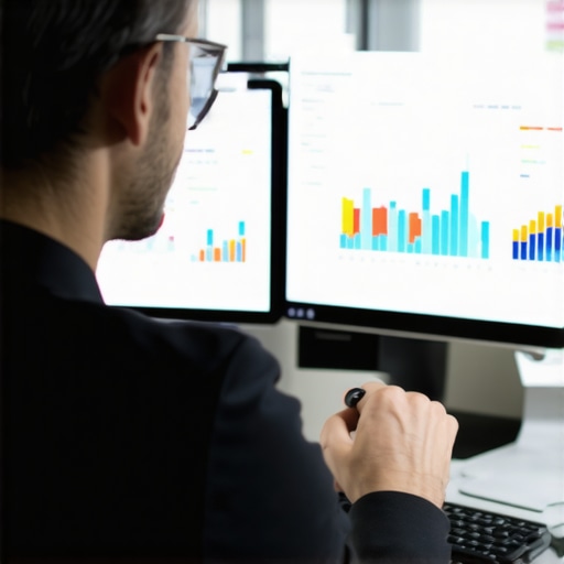 Person reviewing local SEO performance data on a laptop.