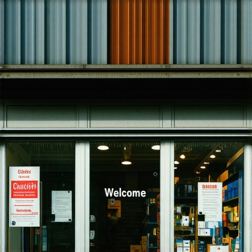 Photo of a well-lit local business storefront with clear signage.