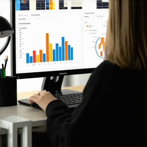 Person reviewing GMB insights on a monitor