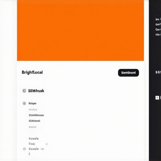 A workspace with multiple SEO tool dashboards open on a computer monitor, showcasing analytics and citation data.