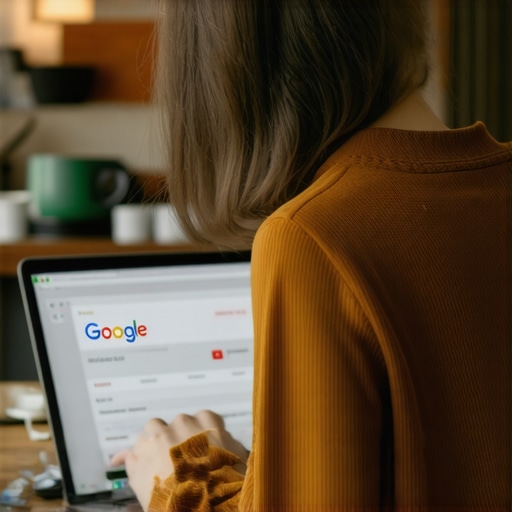 Updating Google My Business Profile Business owner editing Google My Business profile on laptop