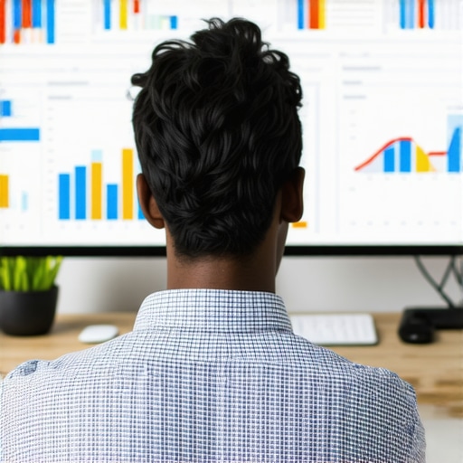 Person reviewing local SEO analytics on a laptop, depicting continuous SEO management.