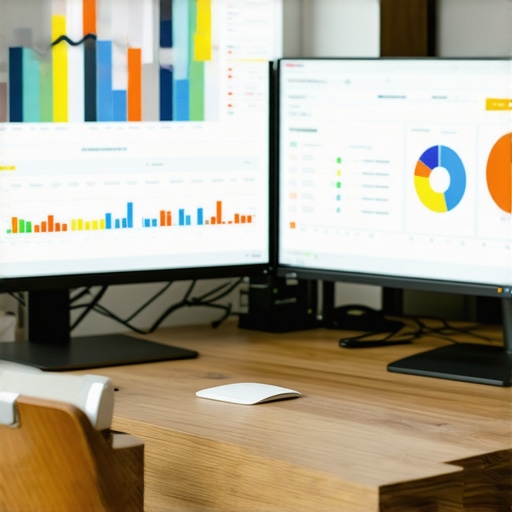 Optimizing Local SEO Tools in Action Desk setup showing SEO dashboards and analytics for local ranking optimization