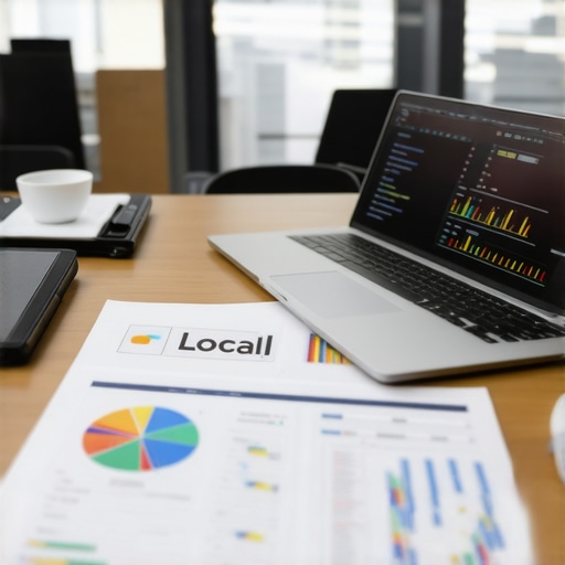 Analyzing Local SEO Data Business owner reviewing local SEO analytics on a laptop.