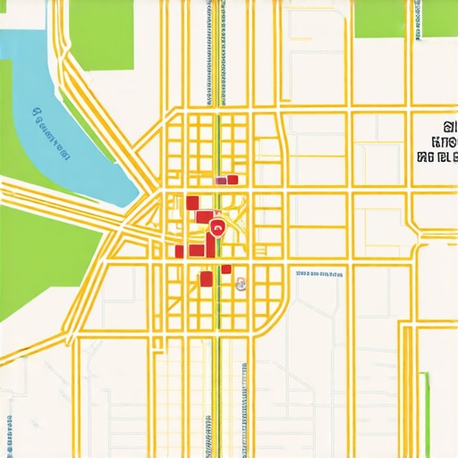 Localized Business Map Map showing targeted neighborhoods for local SEO efforts