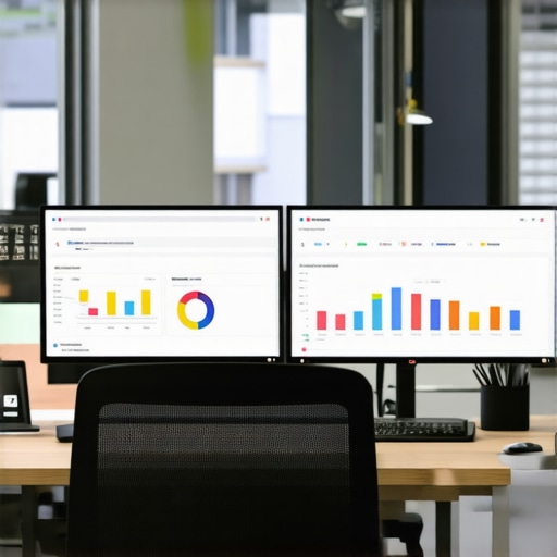 Optimizing local SEO workflows with advanced tools Workspace featuring SEO analytics, review management platforms, and automation tools for local SEO