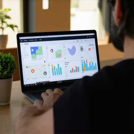 Using SEO Tools for Local Ranking Person analyzing local SEO data on a laptop