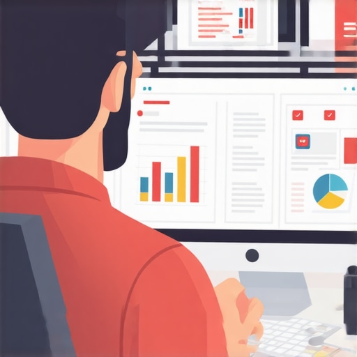 Business owner reviewing SEO analytics and maps for local ranking strategies.