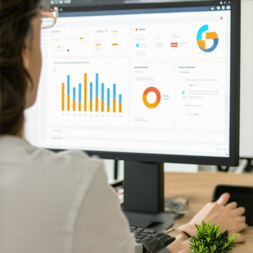 Person analyzing complex local SEO data on a computer