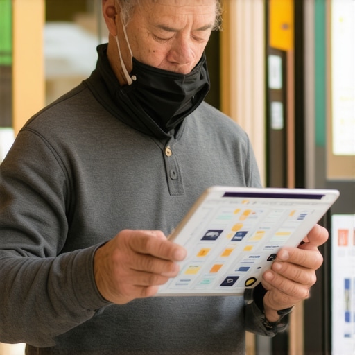 Local Business Owner Optimizing GMB Signals Business owner geo-tagging photos and updating online profiles for local SEO